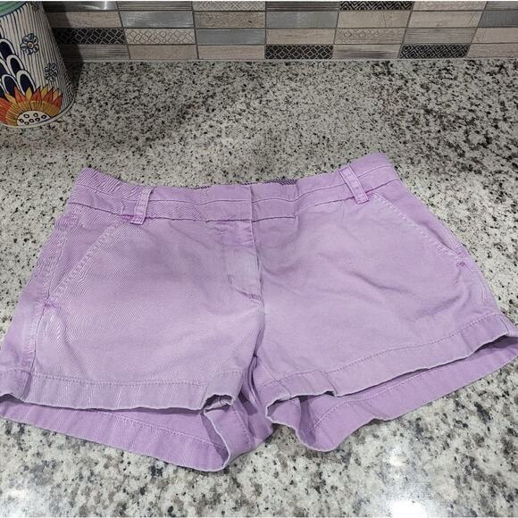 J. Crew broken in lavender 100% cotton Chino Shorts size 4 - Picture 2 of 6